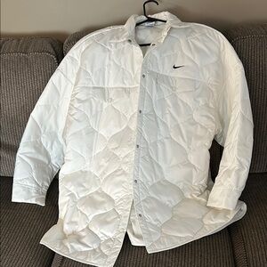 Nike White Quilted Jacket